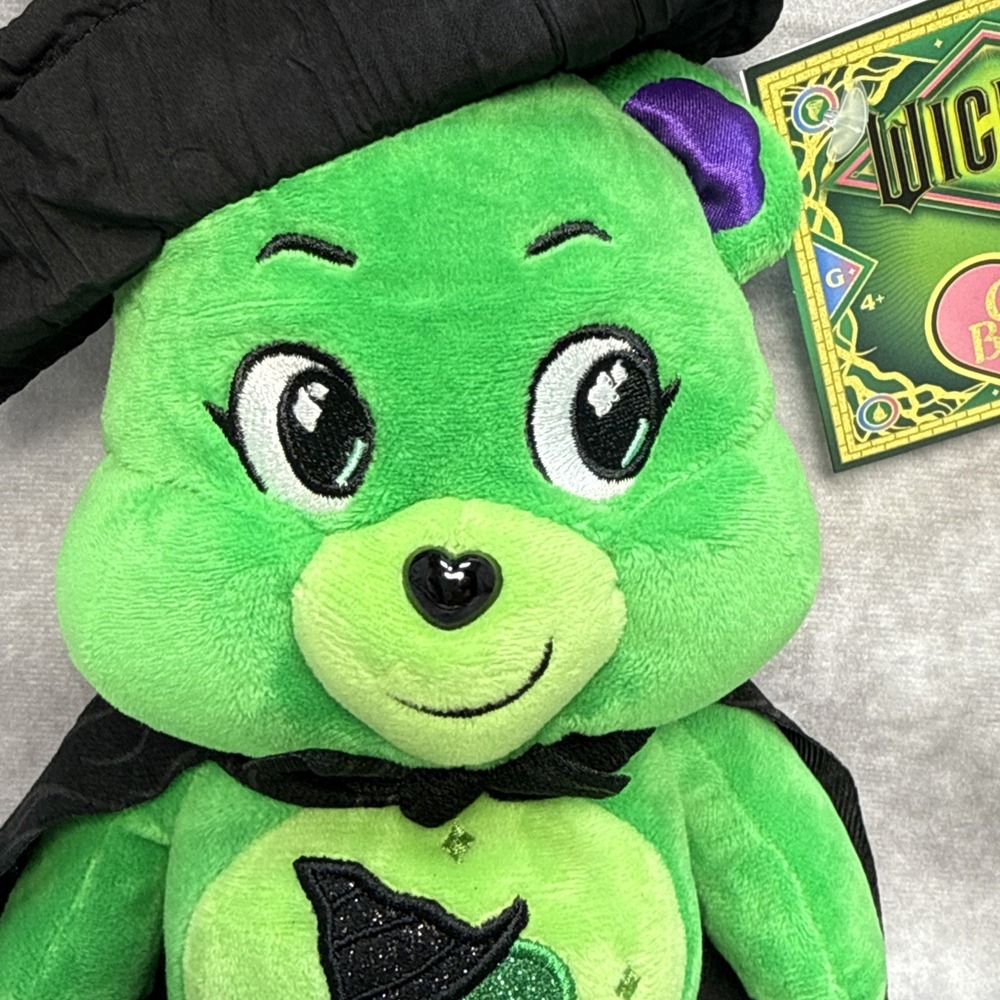 Wicked x Care Bears Good Luck Bear Plush Elphaba Limited Edition Toy Bear-NEW! - Picture 8 of 9
